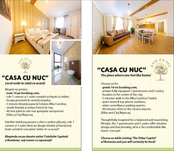 Casa Cu Nuc Hotel Alba Iulia Buitenkant foto